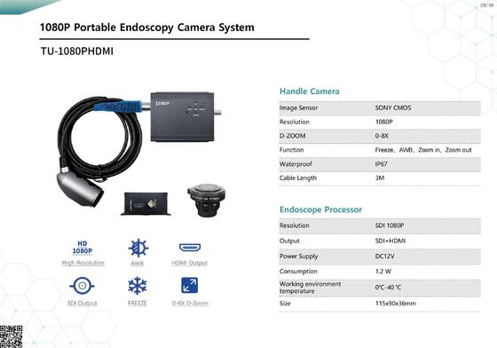 Ελαφρύς βάρος Black USB Endoscope Camera System για ΟΡΤ Γυναικολογία και Λαπαροσκοπία Full HD 1920x1080 pixels Υψηλή ανάλυση